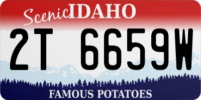 ID license plate 2T6659W
