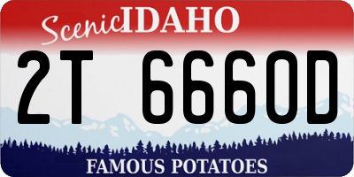 ID license plate 2T6660D