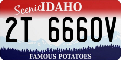 ID license plate 2T6660V