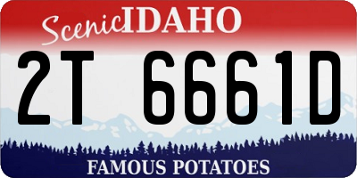 ID license plate 2T6661D