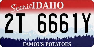 ID license plate 2T6661Y
