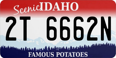 ID license plate 2T6662N