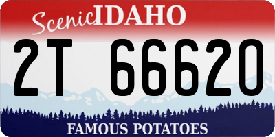 ID license plate 2T6662O