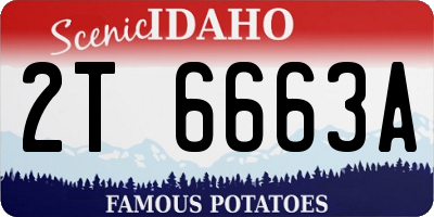 ID license plate 2T6663A
