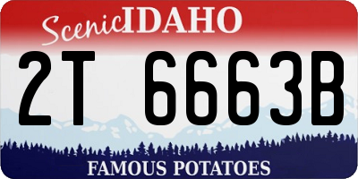 ID license plate 2T6663B
