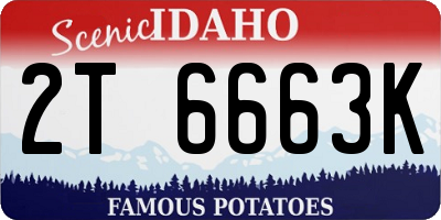 ID license plate 2T6663K