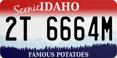 ID license plate 2T6664M