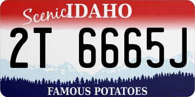 ID license plate 2T6665J