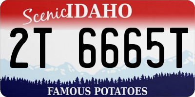 ID license plate 2T6665T