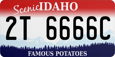 ID license plate 2T6666C