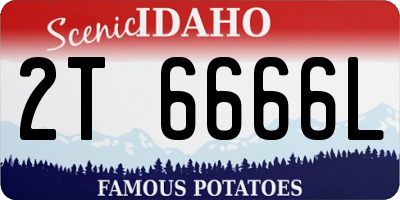 ID license plate 2T6666L