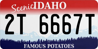 ID license plate 2T6667T