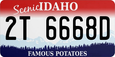 ID license plate 2T6668D