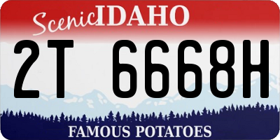 ID license plate 2T6668H