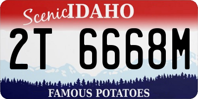 ID license plate 2T6668M