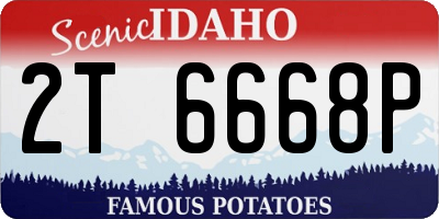 ID license plate 2T6668P
