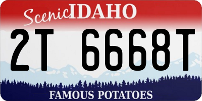 ID license plate 2T6668T