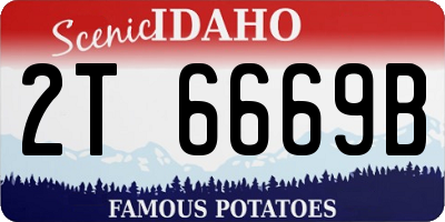 ID license plate 2T6669B