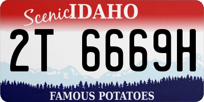 ID license plate 2T6669H