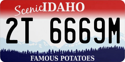 ID license plate 2T6669M