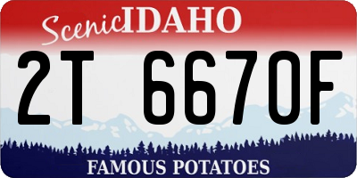 ID license plate 2T6670F