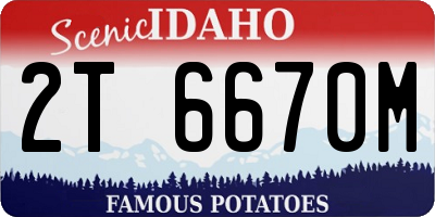 ID license plate 2T6670M