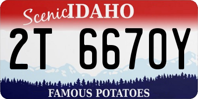 ID license plate 2T6670Y