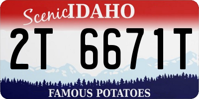 ID license plate 2T6671T