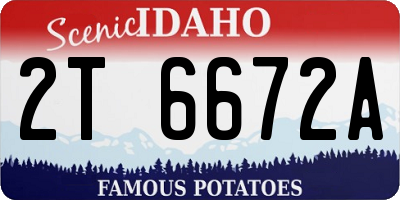 ID license plate 2T6672A