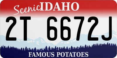 ID license plate 2T6672J