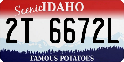 ID license plate 2T6672L