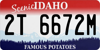 ID license plate 2T6672M