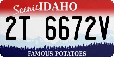 ID license plate 2T6672V