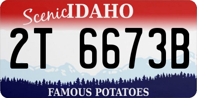 ID license plate 2T6673B