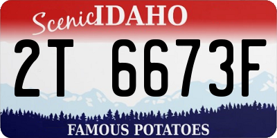 ID license plate 2T6673F