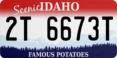 ID license plate 2T6673T