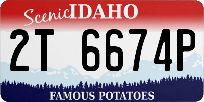 ID license plate 2T6674P