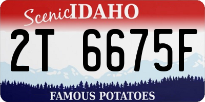 ID license plate 2T6675F