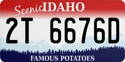 ID license plate 2T6676D