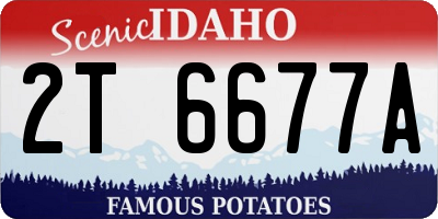 ID license plate 2T6677A