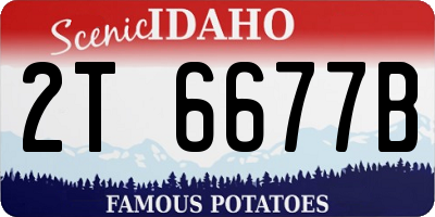 ID license plate 2T6677B