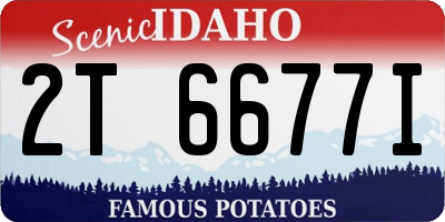 ID license plate 2T6677I