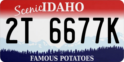 ID license plate 2T6677K