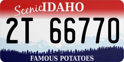 ID license plate 2T6677O