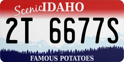 ID license plate 2T6677S