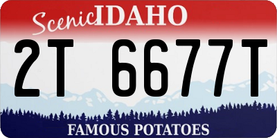 ID license plate 2T6677T