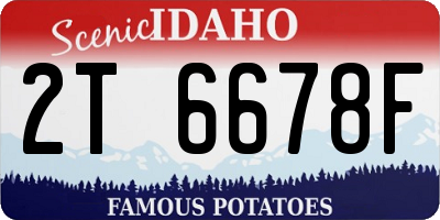 ID license plate 2T6678F