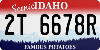 ID license plate 2T6678R