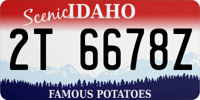 ID license plate 2T6678Z