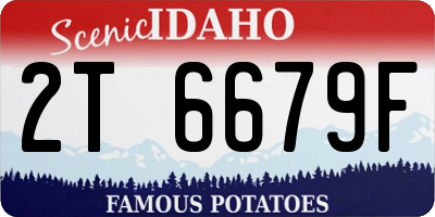 ID license plate 2T6679F